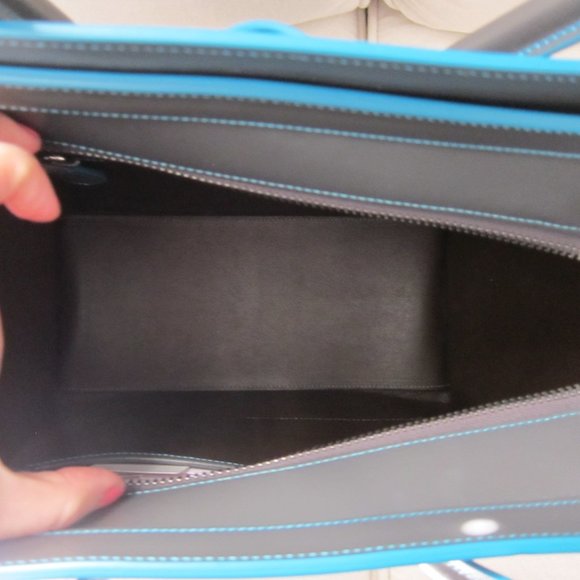 Celine Micro Luggage Tote -- Satin Debossed Calfskin Anthracite Like New - Picture 7 of 9